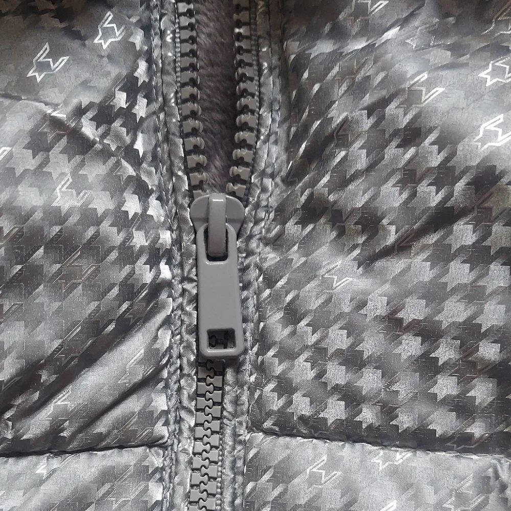 Yes Do Kid's Silver Puffer Type Jacket with Faux Fur Hood Sz 12 Y Fall Winter - Picture 4 of 12